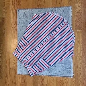 Lane Bryant Red/White/Blue Striped Midi Skirt, Women's 14/16, NWT!